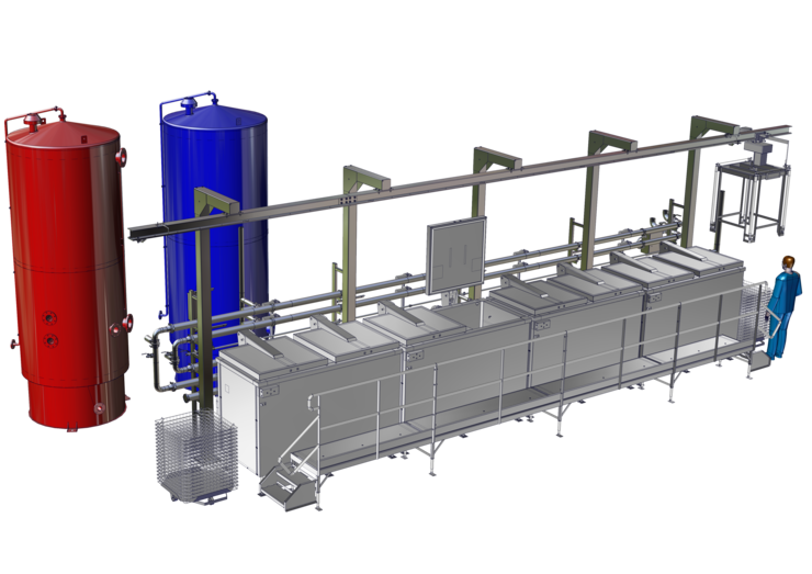 CAO - Thermix™ - 1000L z półautomatycznym układem podnoszenia i klatką